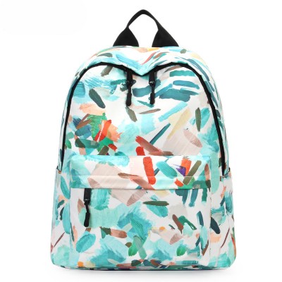 Hot Selling Wholesale Custom Watercolor Printing  Fashion Design Backpack for Girls