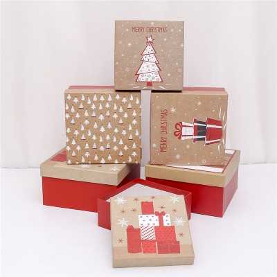 Gold Supplier Christmas Tree Paper Packaging Gift Box Brown Glitter Paper Gift Packaging Box