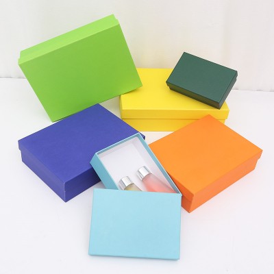 Waimaotong Factory Durable Red Green White Gift Paper Box Plain Colourful Cardboard Paper Gift Box